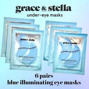 ➡️ 2/$25 ⬅️ Grace & Stella—Blue 💎Illuminating💎 Eye Masks—6 Pairs *New*